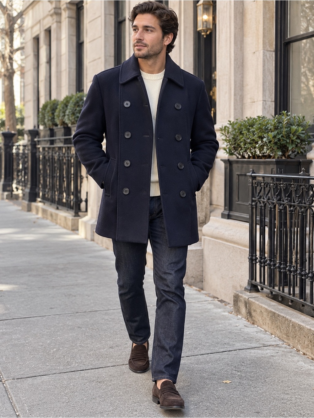 Life After Denim Glastonbury Navy Wool Peacoat Men’s Size 1